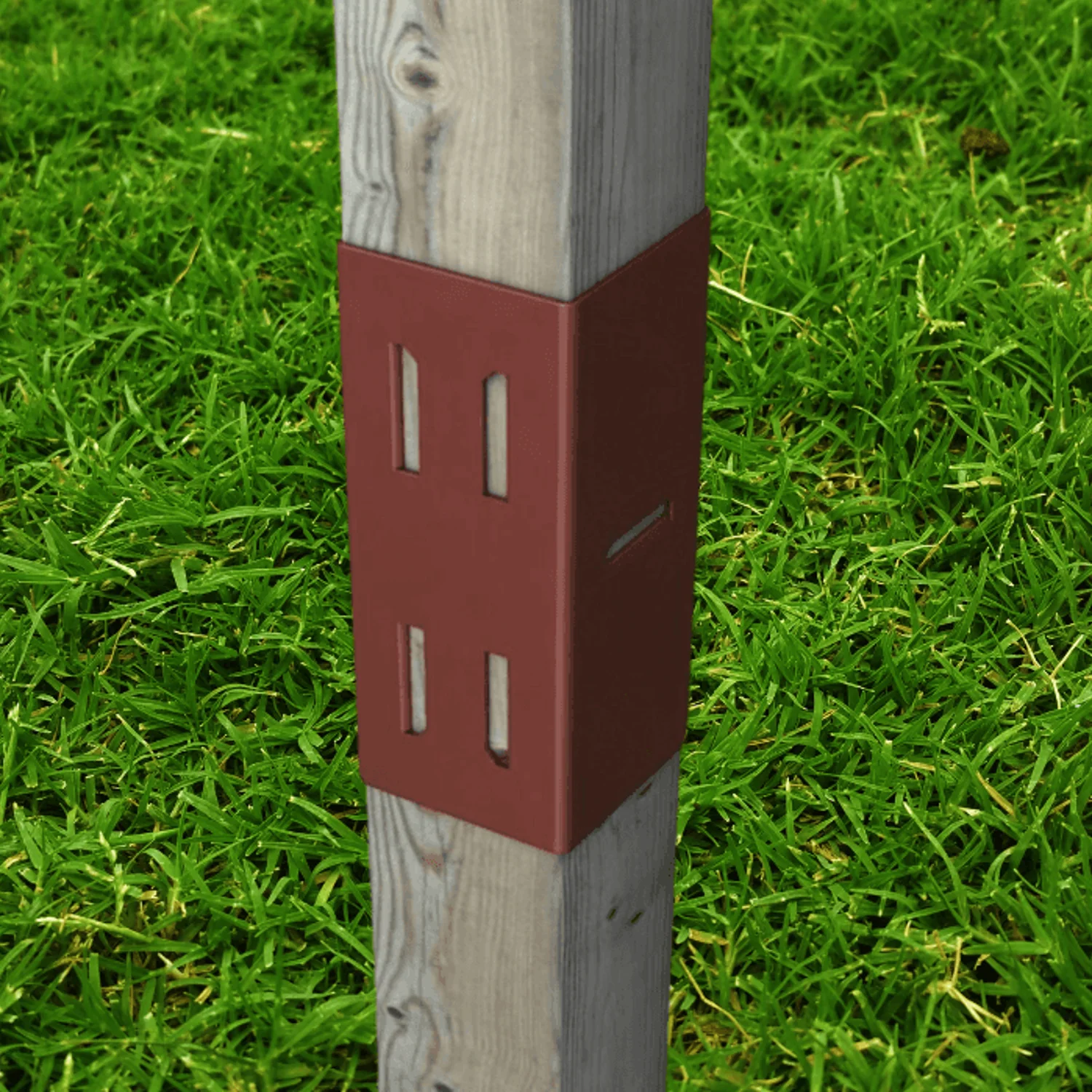 100mm Timber Fence Post Extender Red Oxide (1 Pack) - Image 3