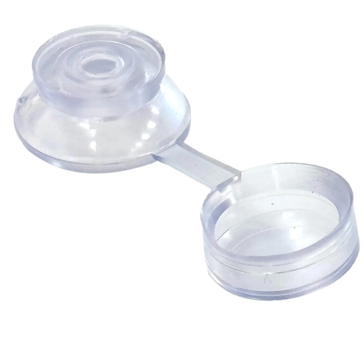 Corrugated Roofing Screw Strap Caps Clear Plastic (1000 Pack)
