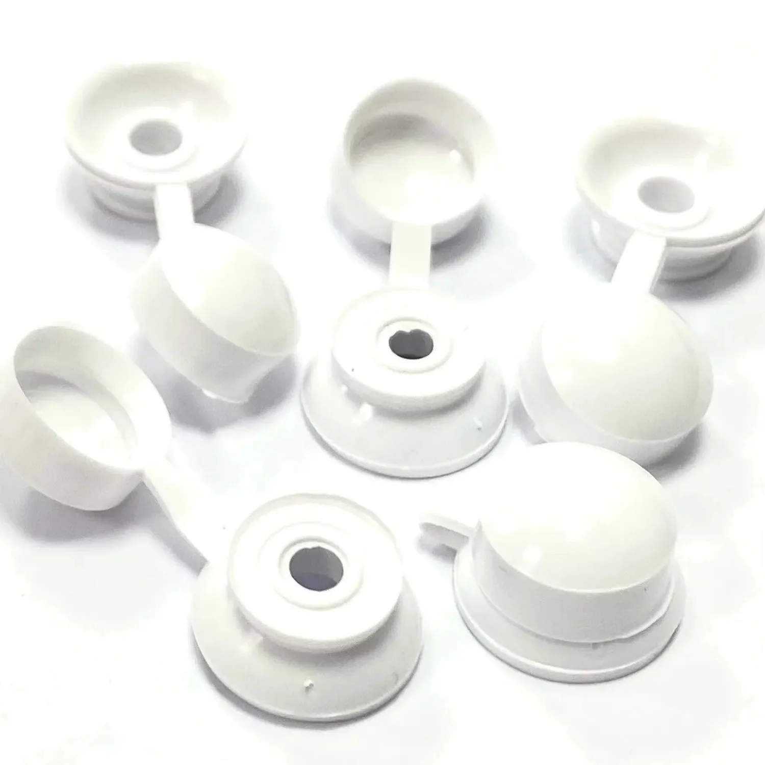 Corrugated Roofing Screw Strap Caps White Plastic (1000 Pack)