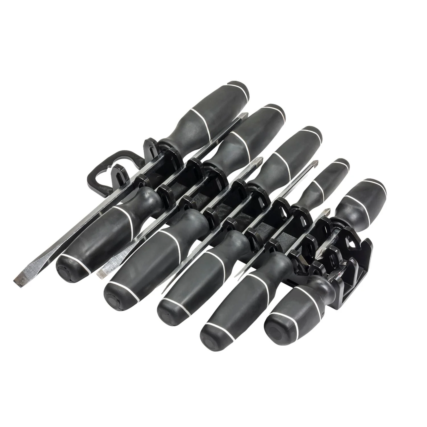 Ernst 5311 10 Tool Screwdriver Storage Organiser Gripper Black - Image 2