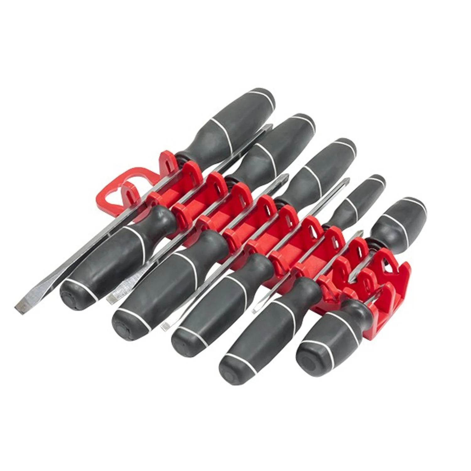 Ernst 5310 10 Tool Screwdriver Storage Organiser Gripper Red - Image 2