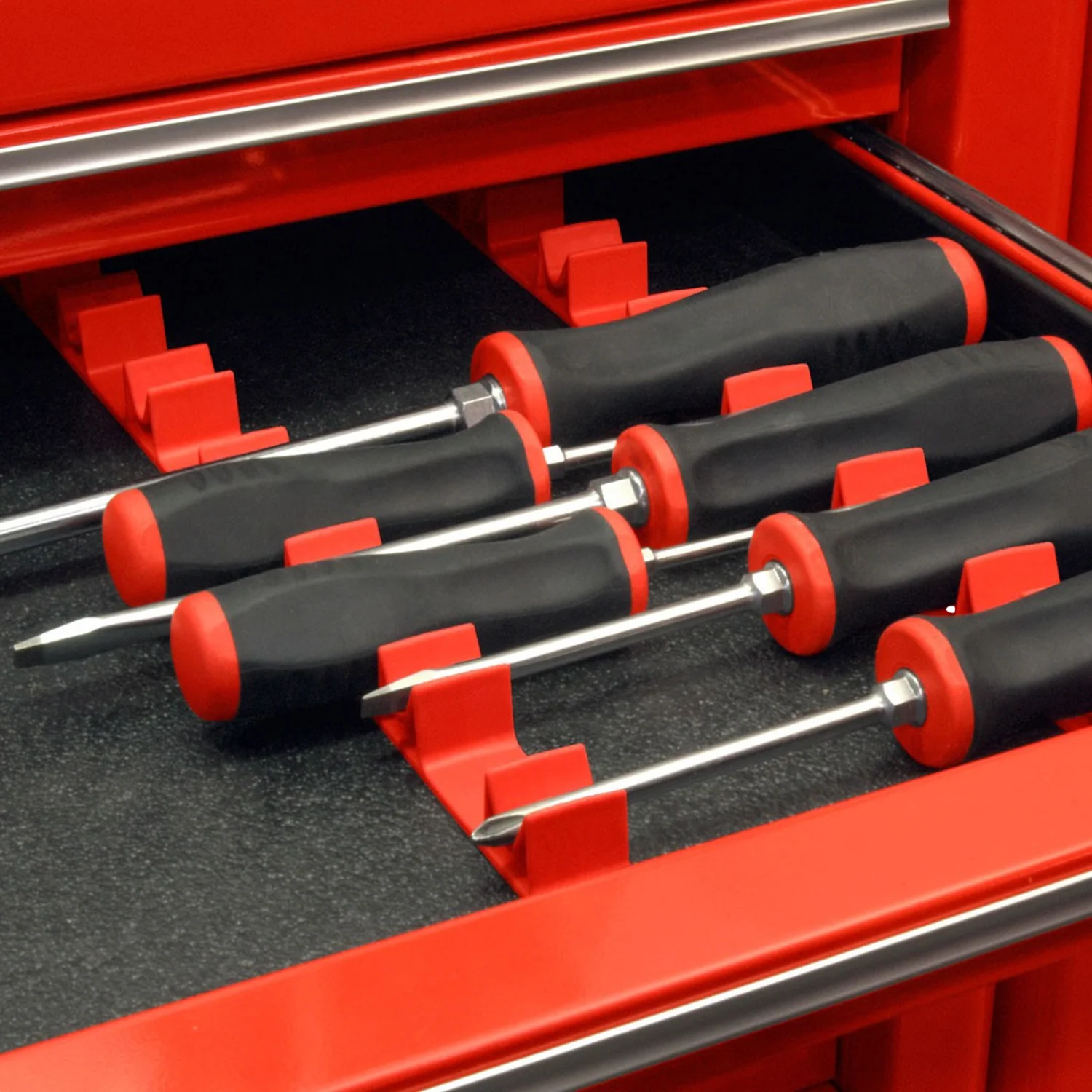 Ernst 6040 14 Tool “No Slip” Low Profile Screwdriver Rail Set Red - Image 3