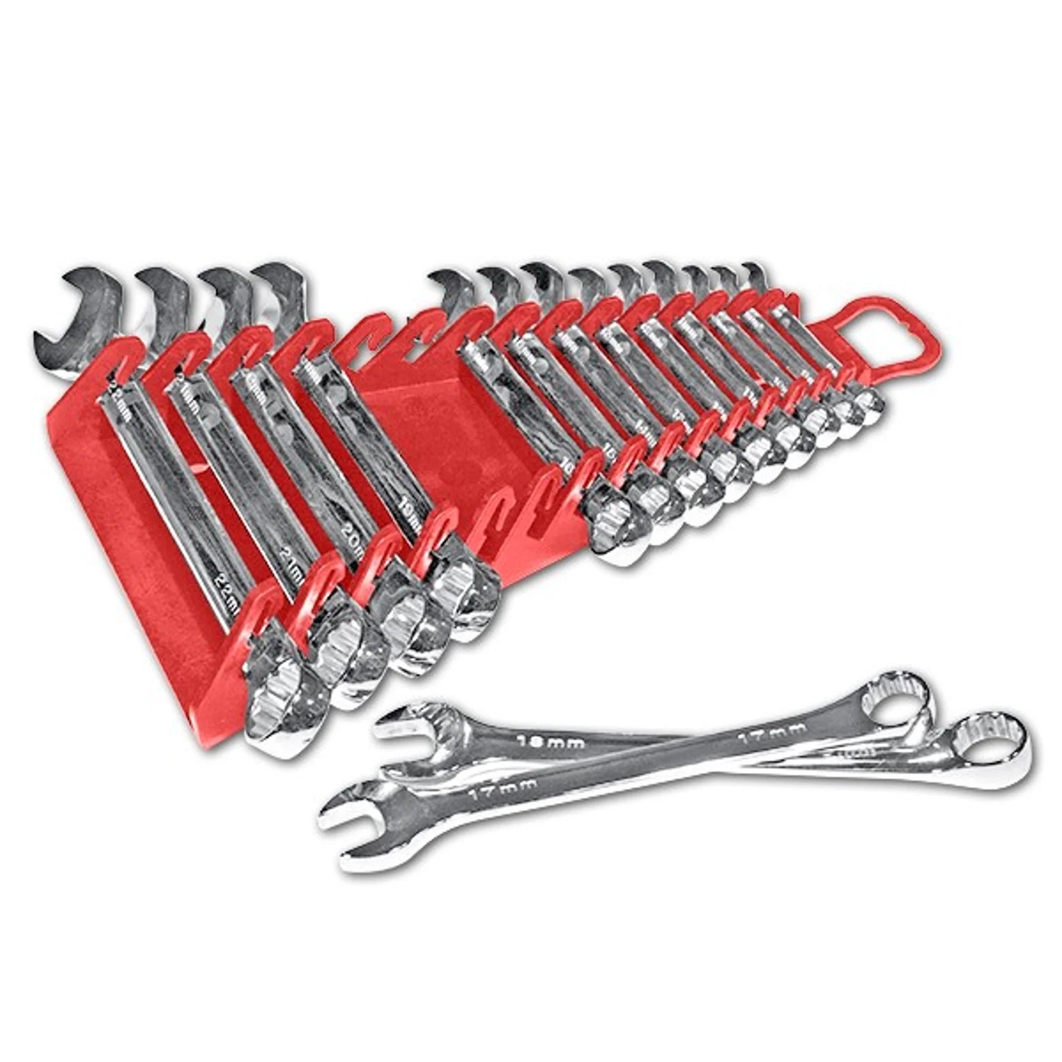 Ernst 5188 15 Tool Gripper Reverse Spanner/Wrench Organiser Red - Image 3