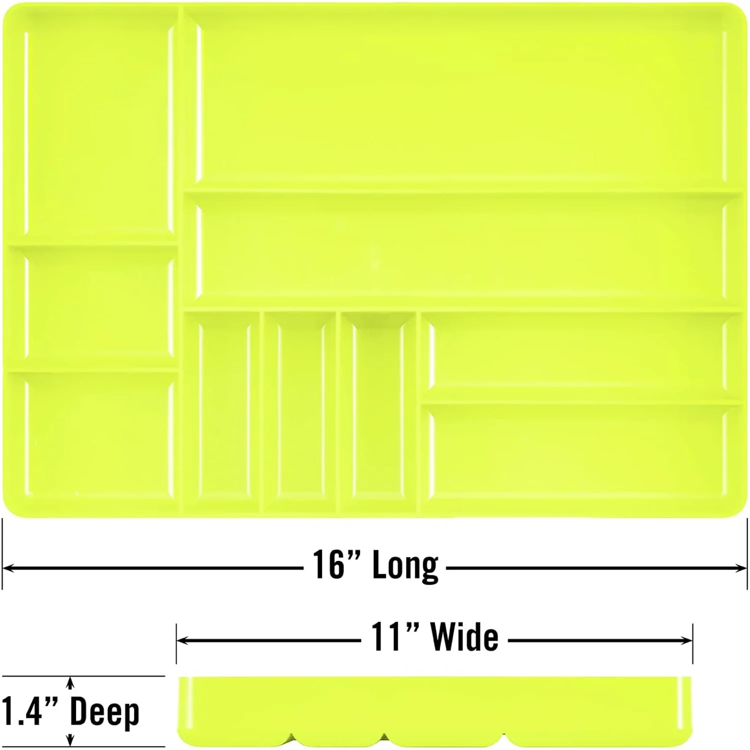 Ernst 5017HV Tool Organiser Tray Hi-Viz 10 Compartments - Image 3