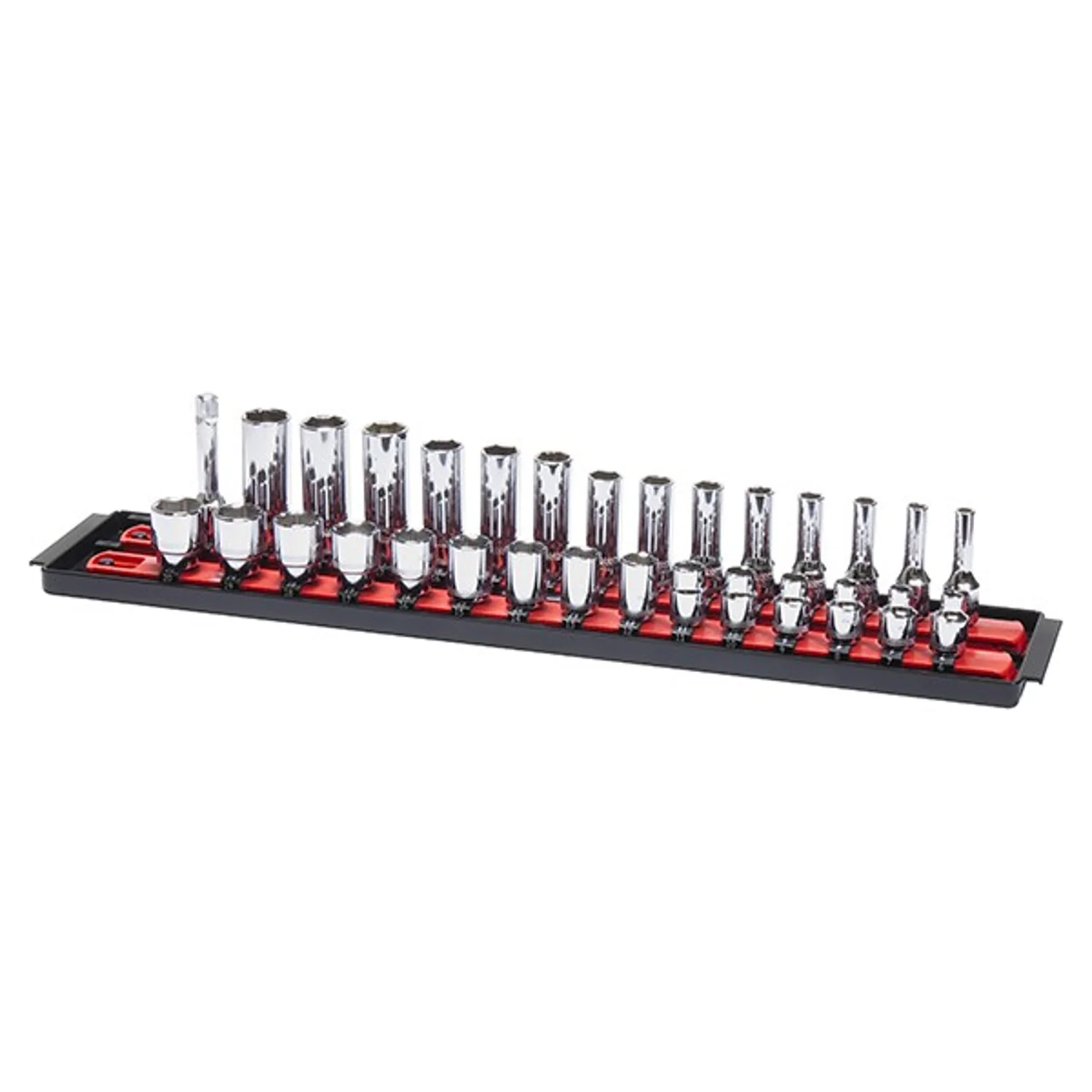 Ernst 8492 1/4" Socket Boss Storage Organiser 2-Rail Twist Lock 13" Red - Image 5