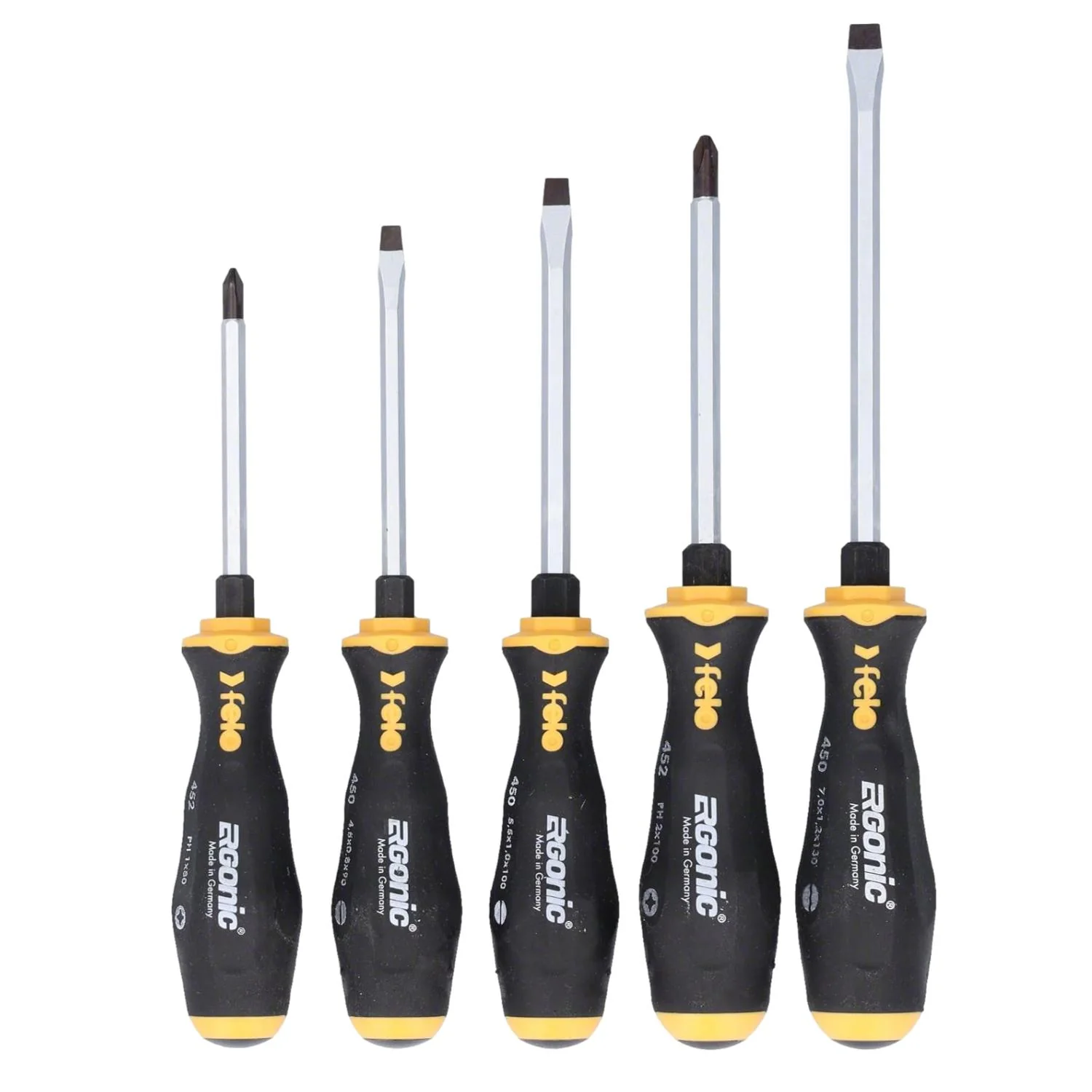 Felo Screwdriver Set Ergonic Hammer Cap SL / PH 1+2 5 Piece - Image 2