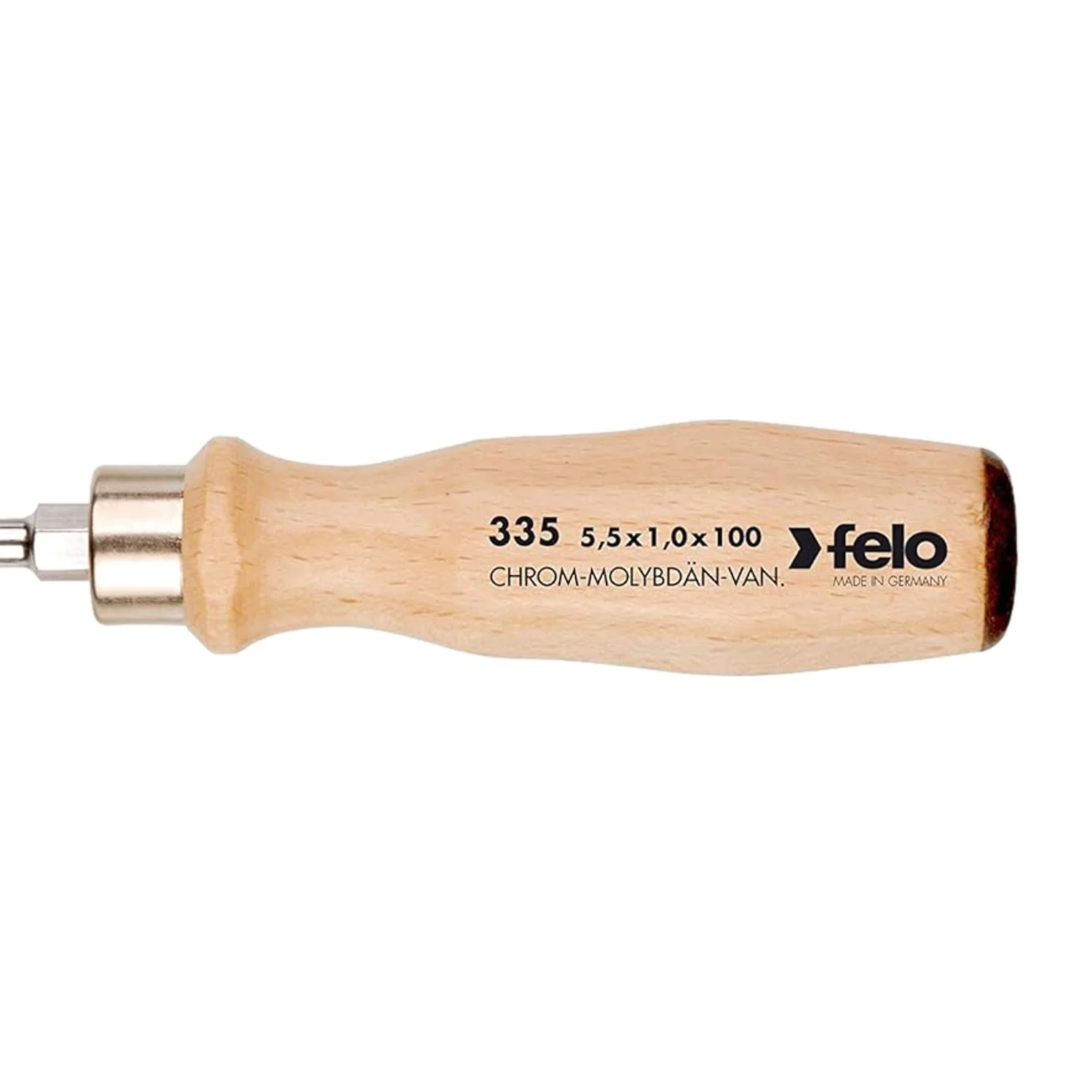 Felo Screwdriver Wooden Handle SL 12 x 2,0 x 200mm - Image 3