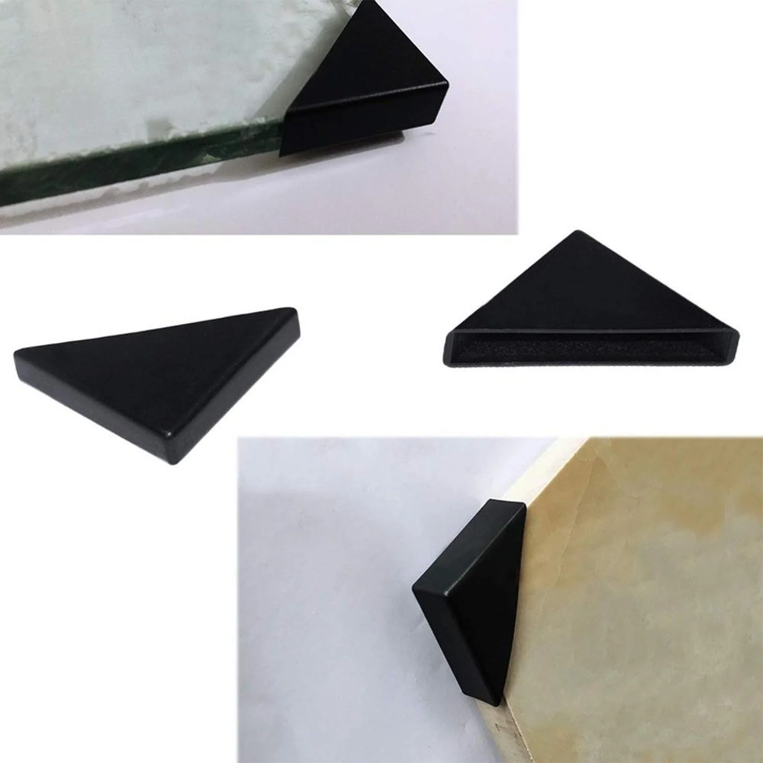 Taskar Black Plastic Glass Corner Protectors 8mm (20 Pack) - Image 4