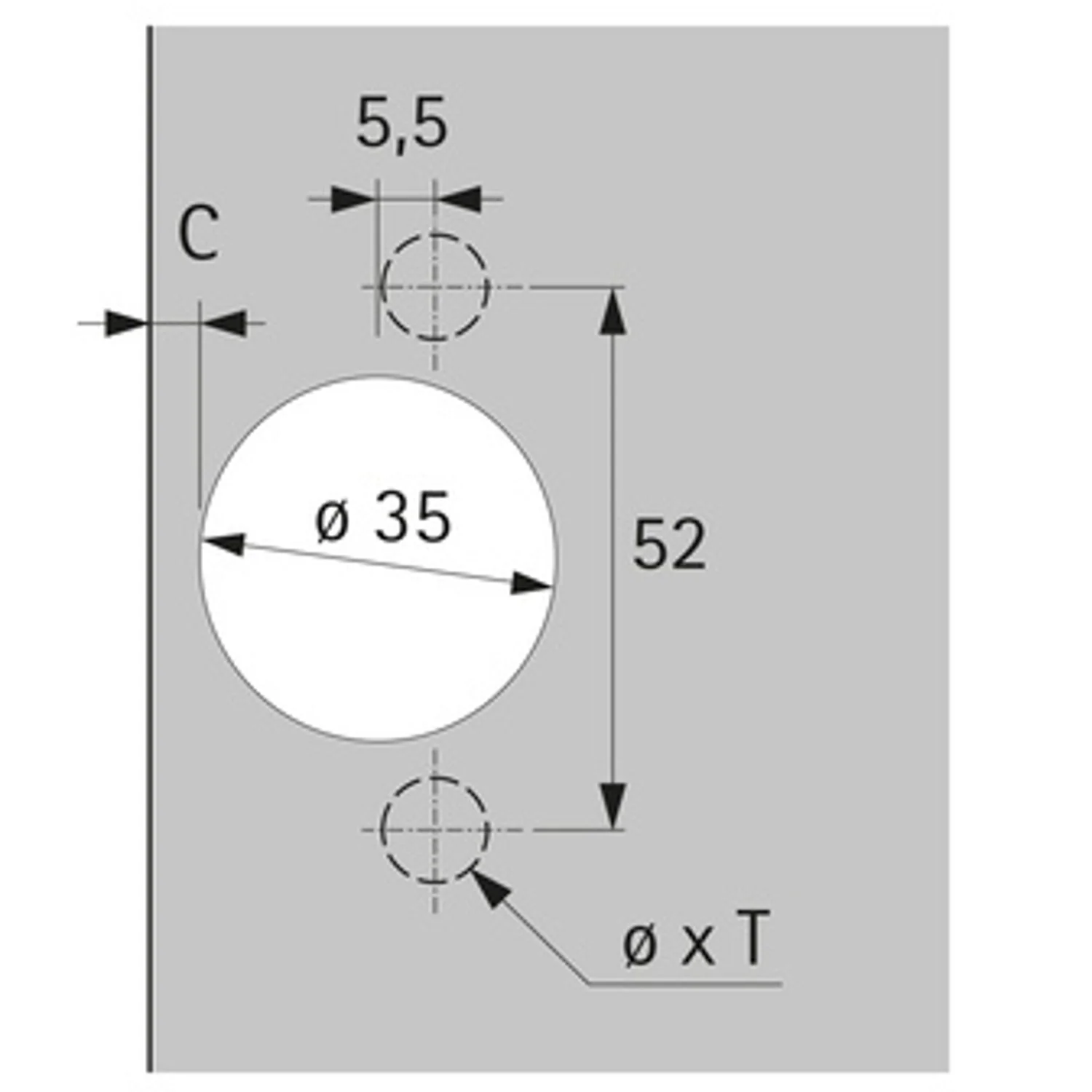 Hettich Intermat 9936 W90 95˚ Angle Inset Hinge 77708 - Image 6