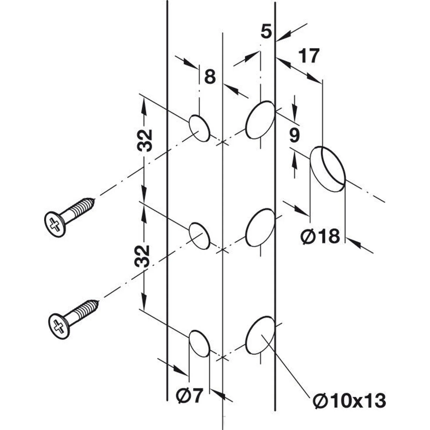 Hettich SAH 216 Cabinet Hanger Set Left & Right 79717 - Image 3