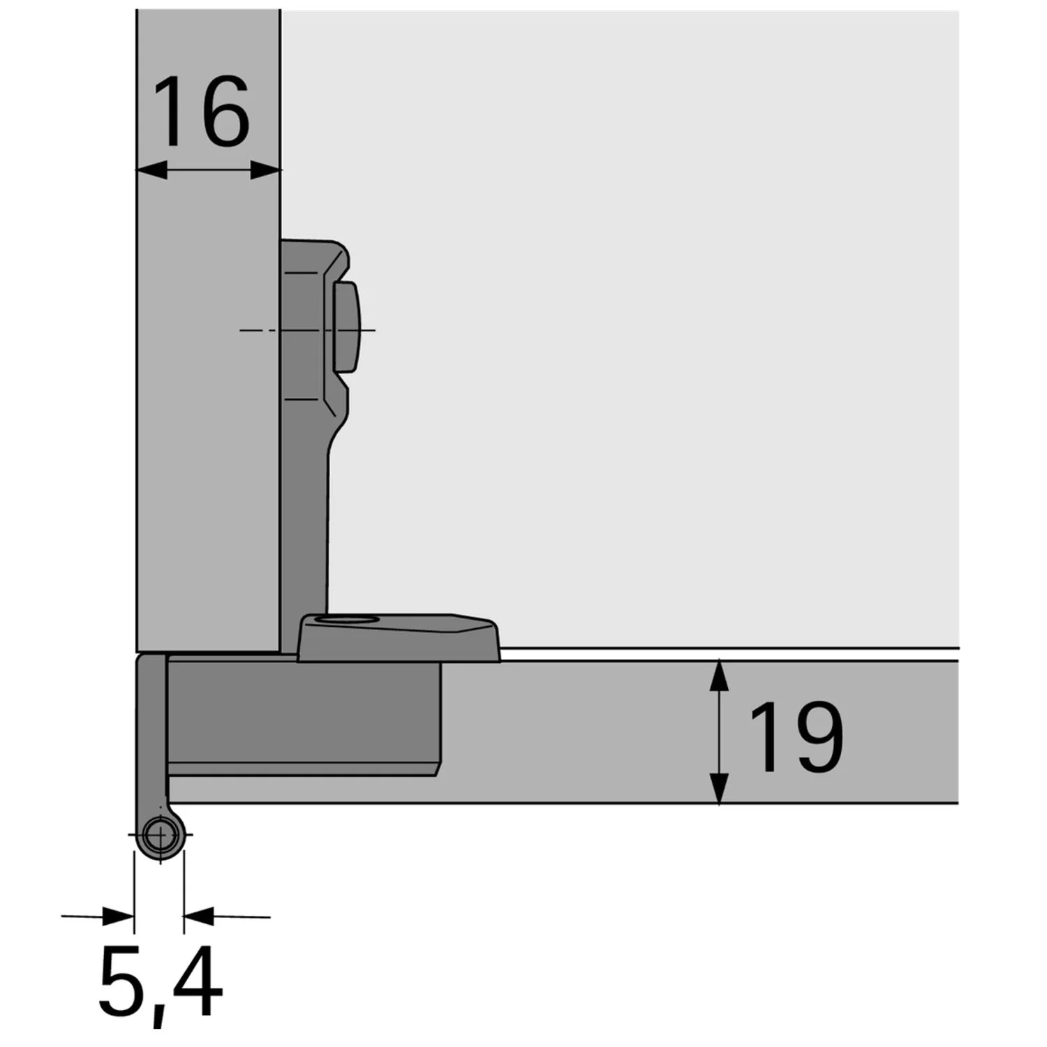 Hettich Selecta Pro 2000 Hinge 12mm Overlay 45047 - Image 3