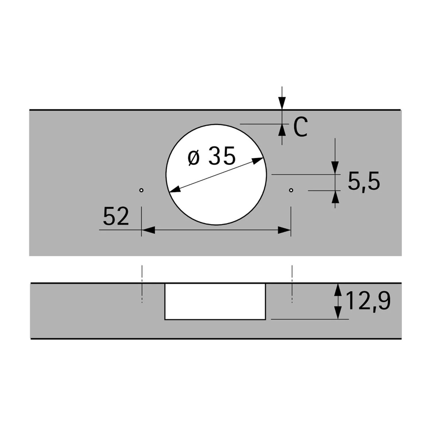 Hettich Sensys 8639i W30 Inset Corner Cabinet Hinge 95 Degree 9088017 - Image 2
