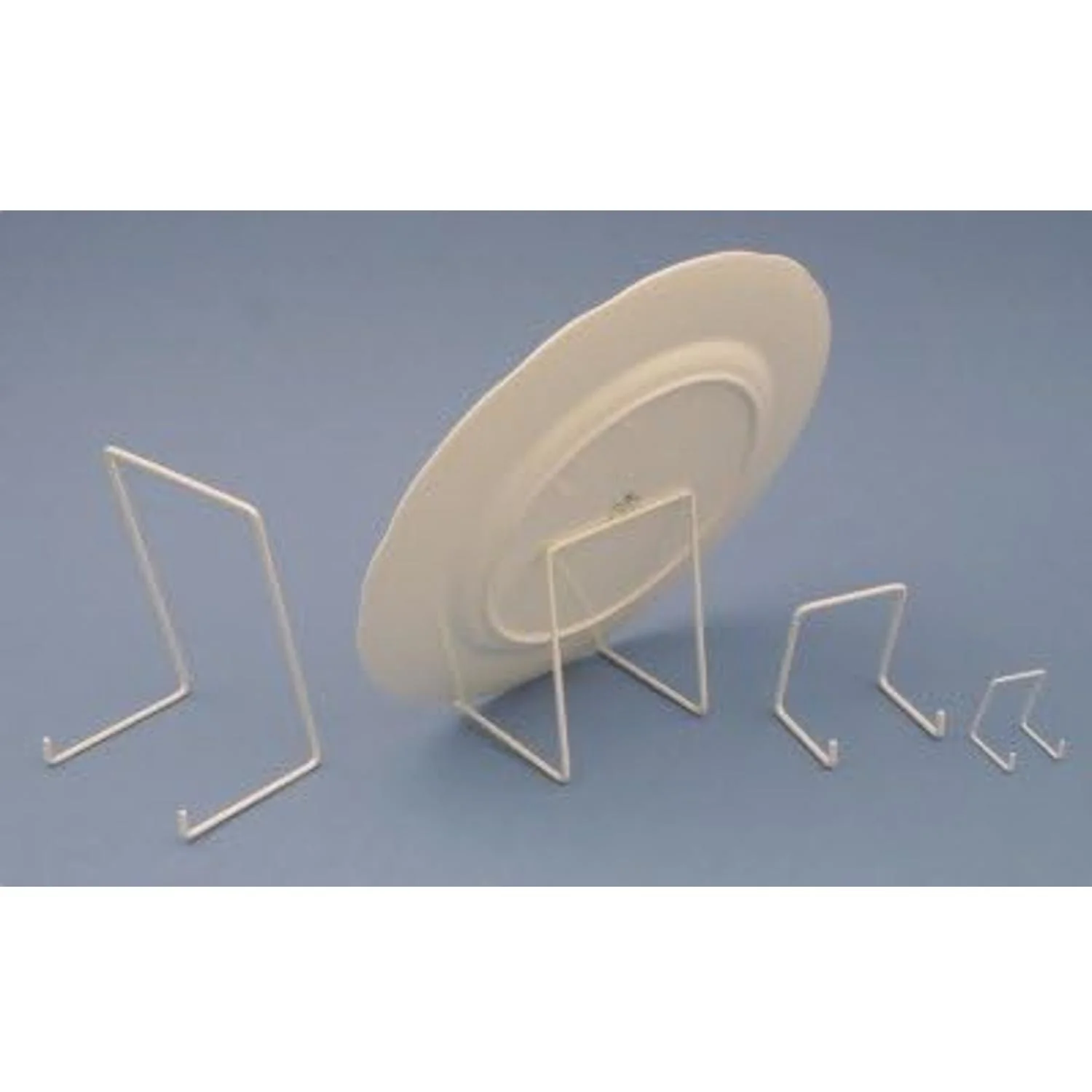 JES Small 65mm Wire Plate Stand White (Size 2, 10 Pack) - Image 2