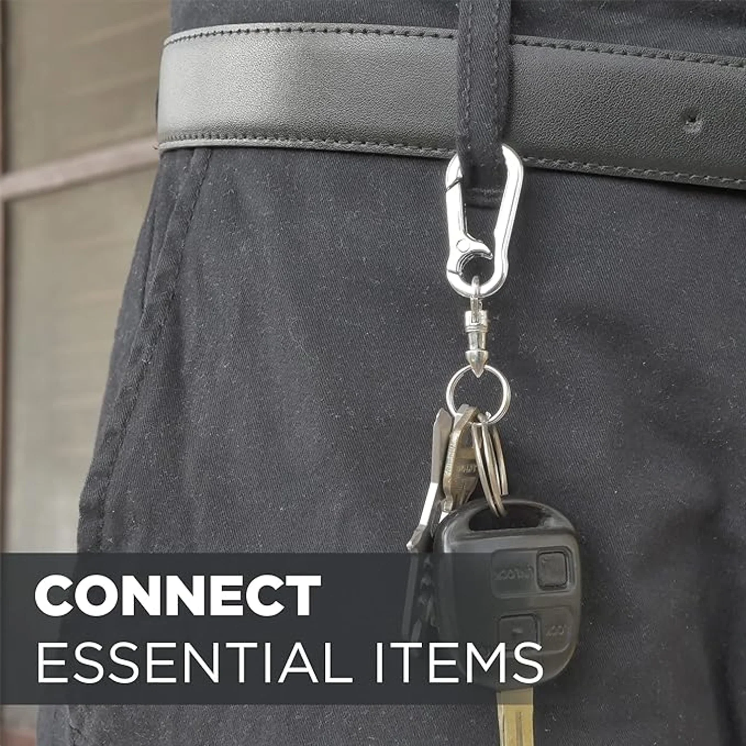 KeySmart KeyConnect Rotating Keyring Connector Stainless Steel - Image 6