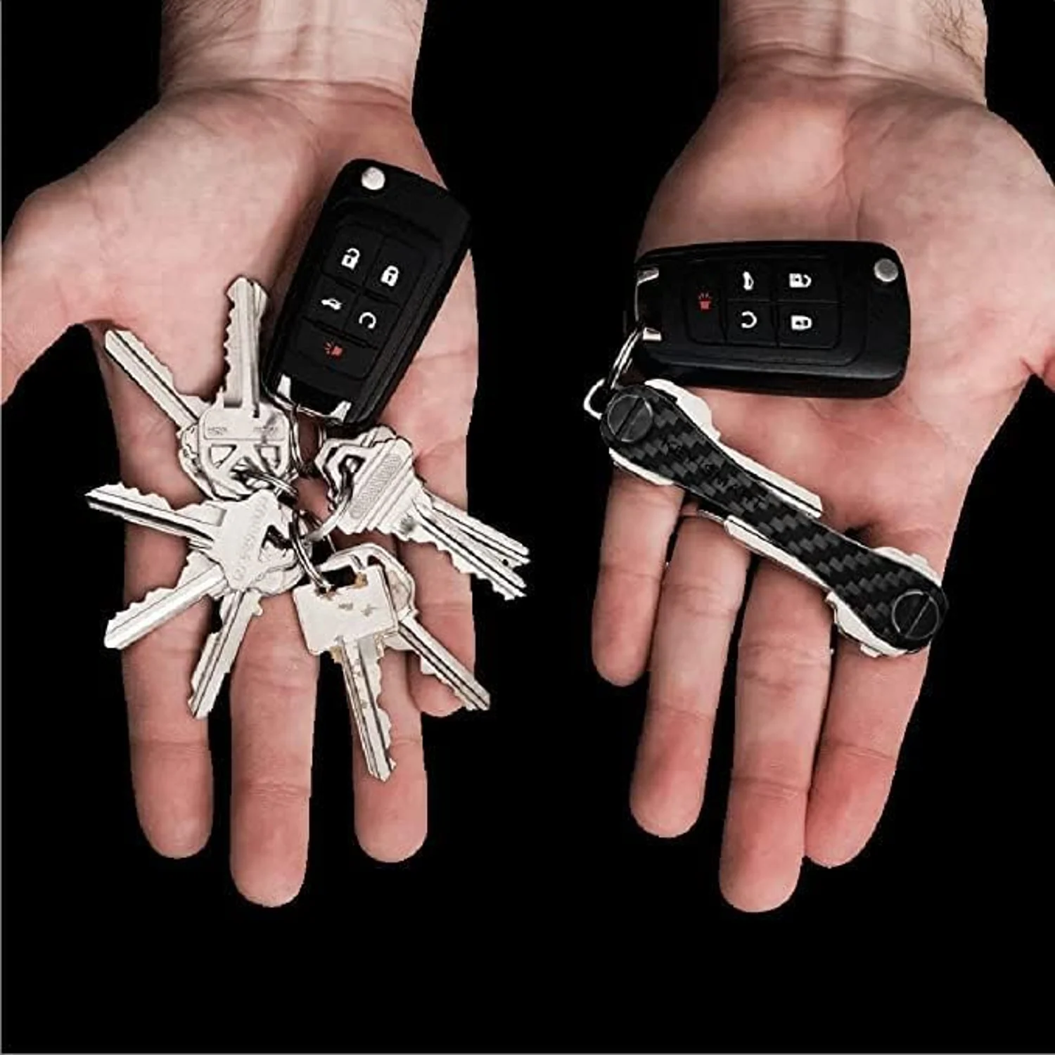 KeySmart Original Compact Key Holder Carbon Fiber 3K Weave - Image 8