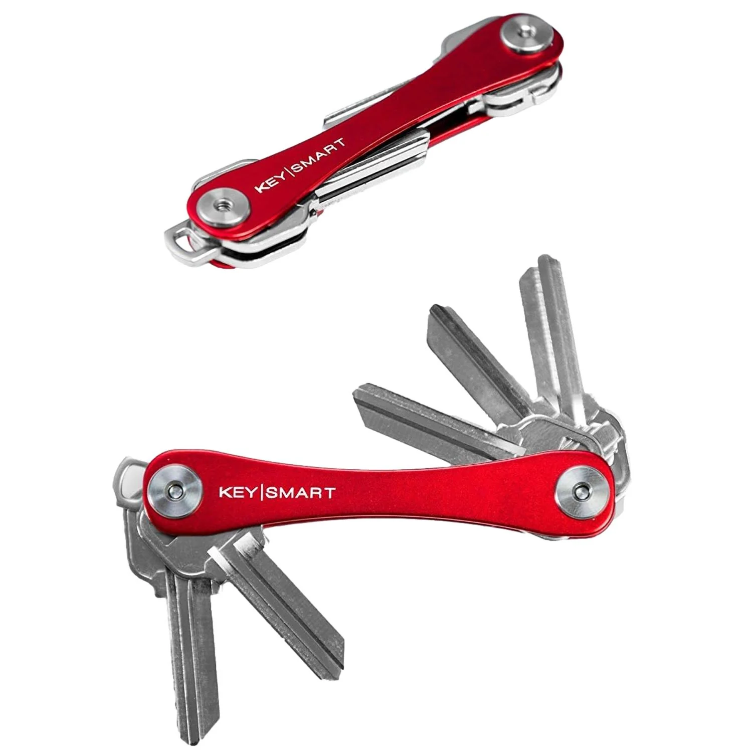 KeySmart Original Compact Keyring Key Holder Red - Image 2