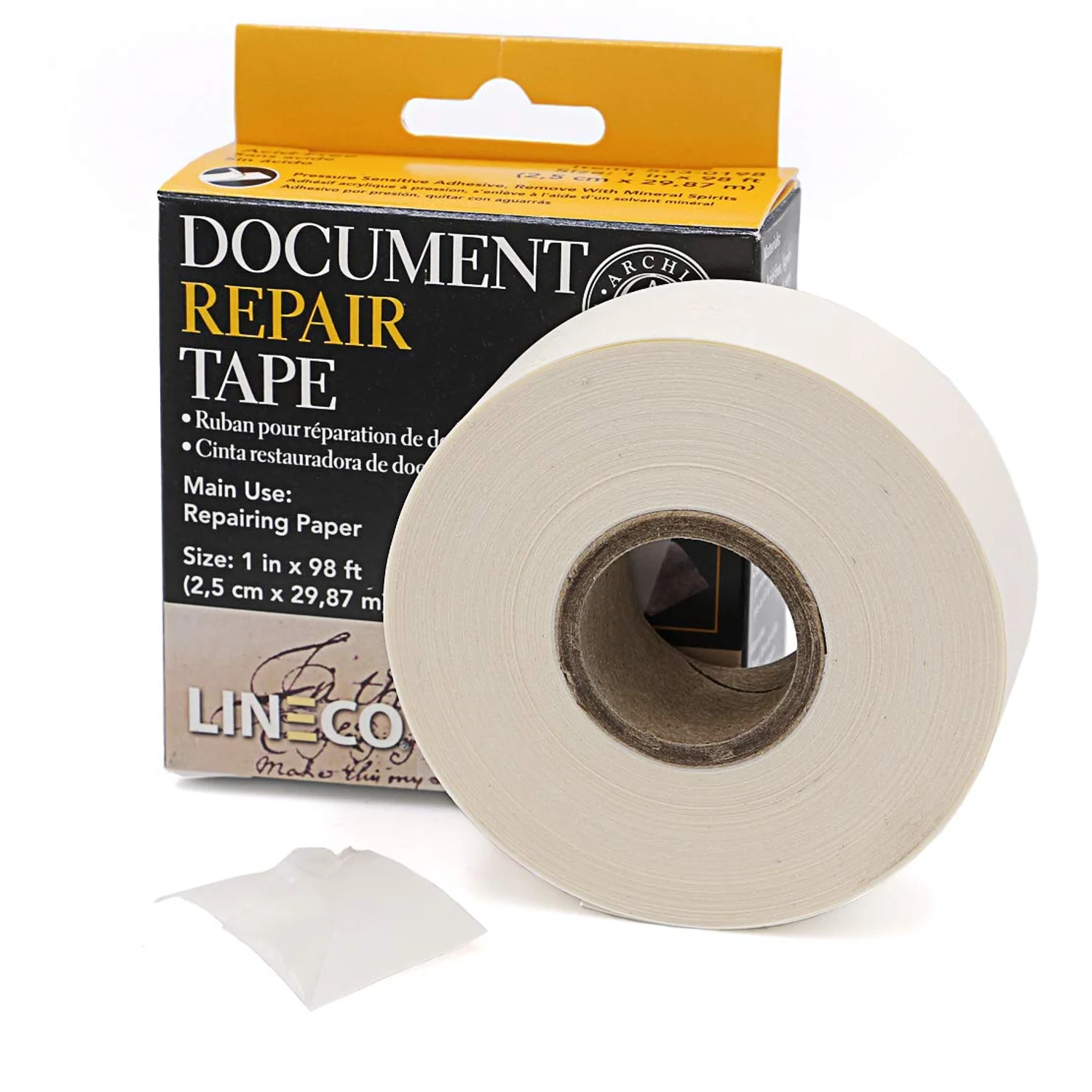 Lineco Transparent Document Repair Tape Self Adhesive 2.5cm x 30m - Image 3