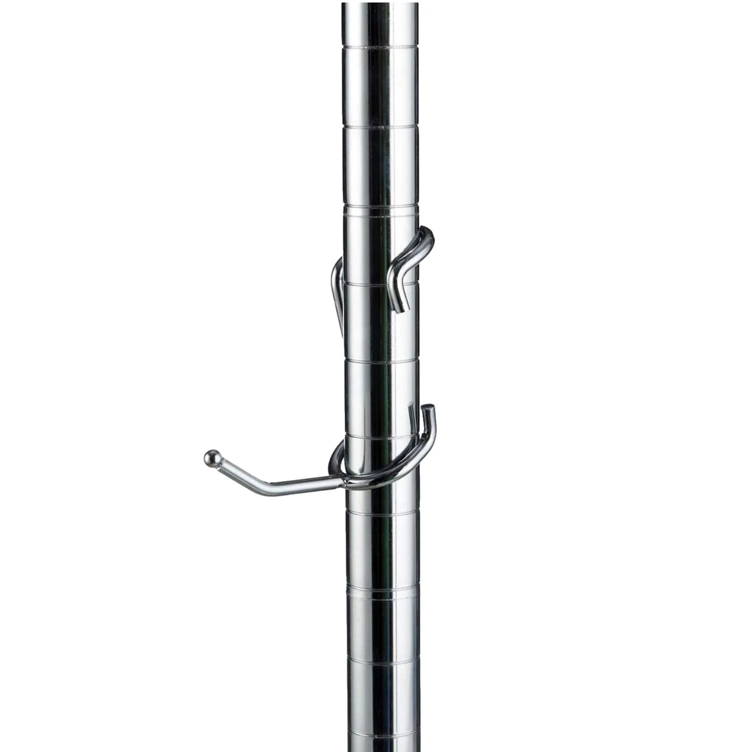 PoleHooks Chrome Wire Shelving Hooks All Purpose 2" (5 Pack) - Image 2