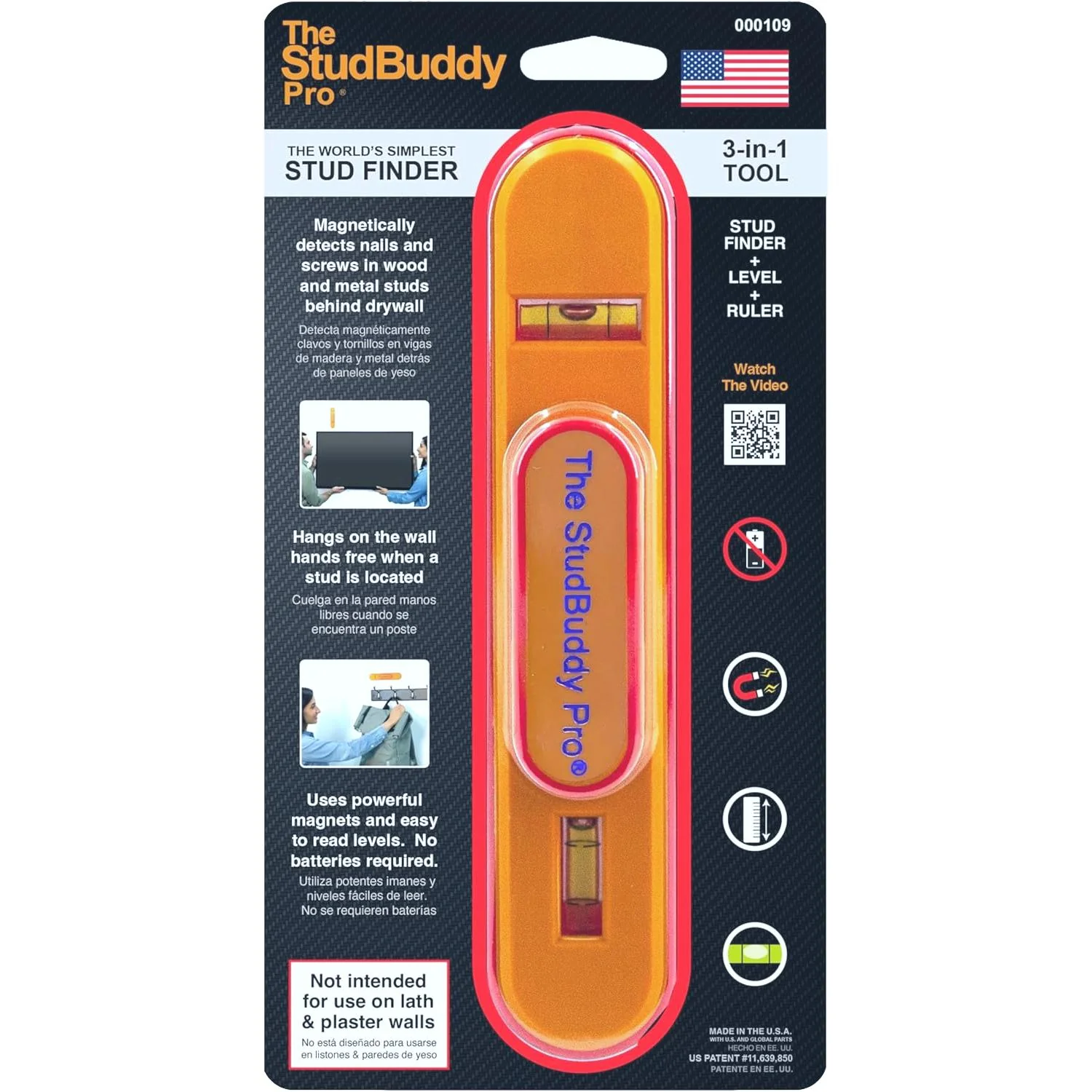 The StudBuddy Pro Magnetic Stud Finder & Spirit Level - Image 3