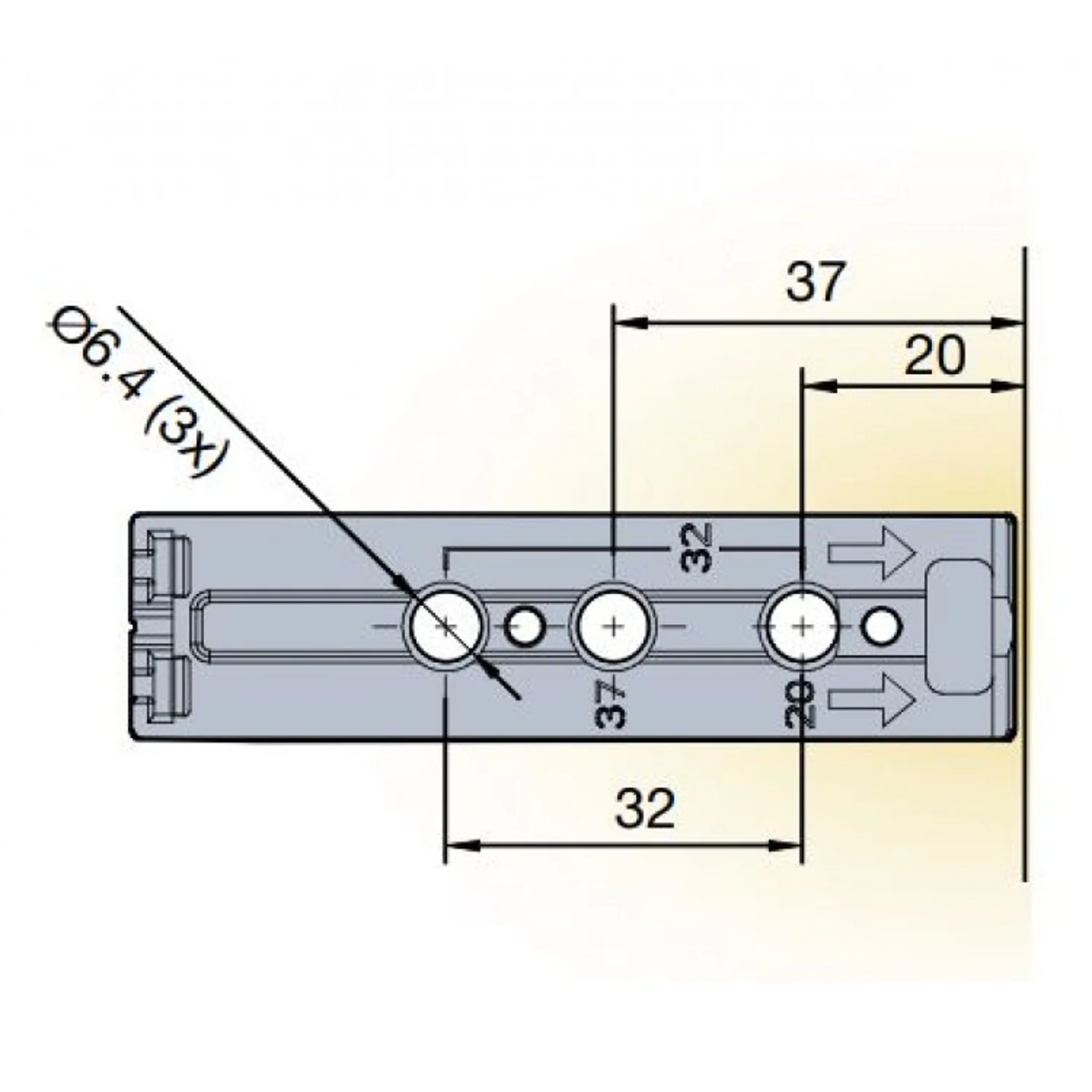 Titus Push to Open Magnetic Catch & Linear Mounting Plate - Image 4