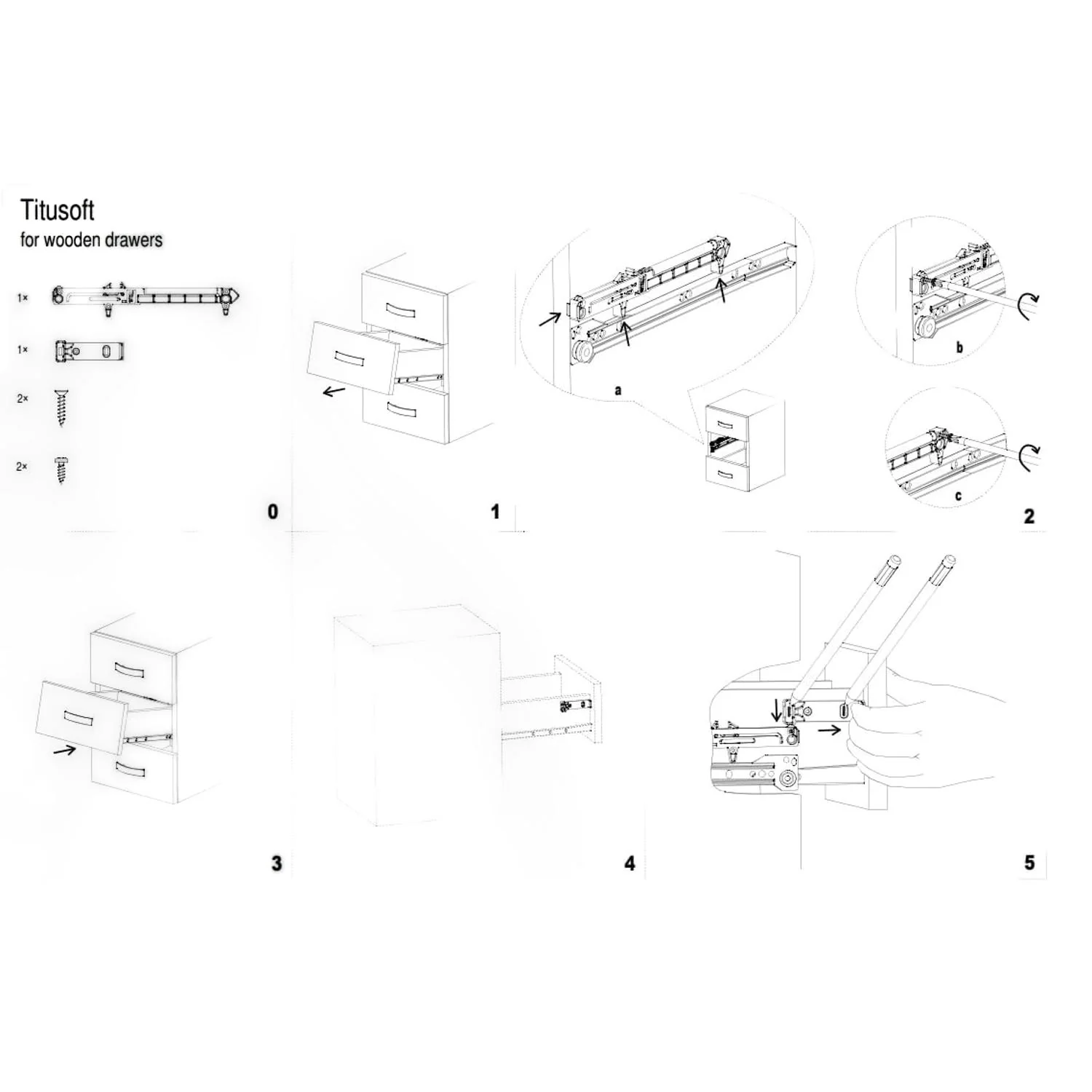 Titus Soft-close For Wooden Draws 973-0X35-380 - Image 5