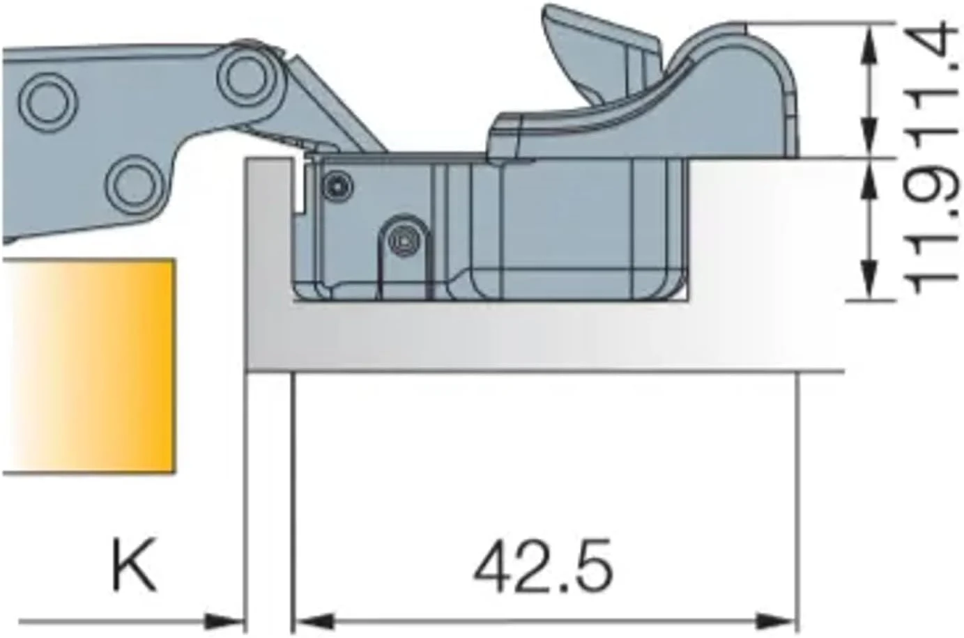 Titus T-Type 110° Full Overlay Hinge Soft Close & Plates (2 Pack) - Image 4
