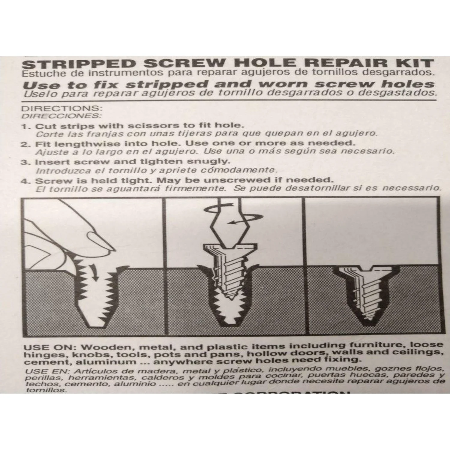 Woodmate's Mr. Grip Stripped Screw Hole Repair Kit - Image 3
