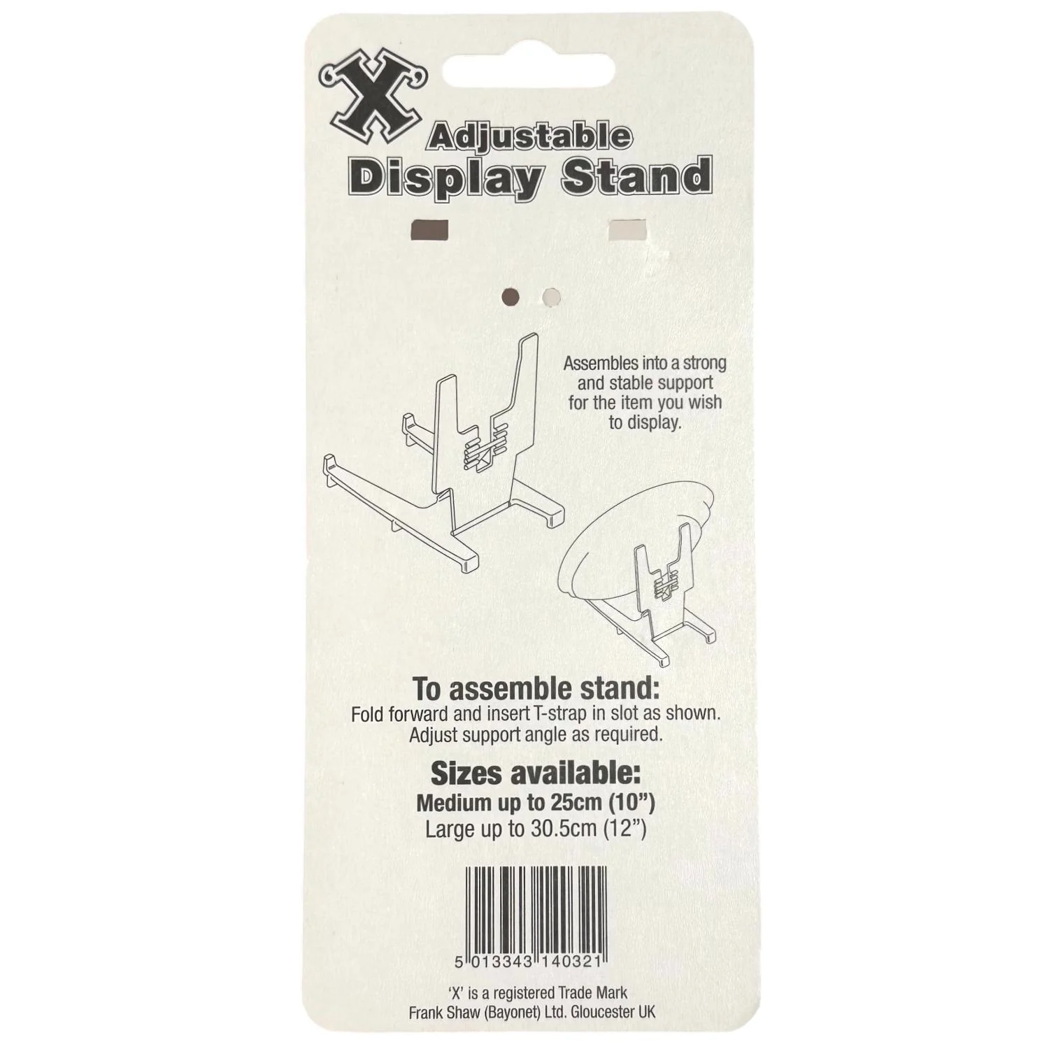 X Adjustable Display Stand For Plates, Books, Photos, Mats Etc Medium 25cm - Image 3