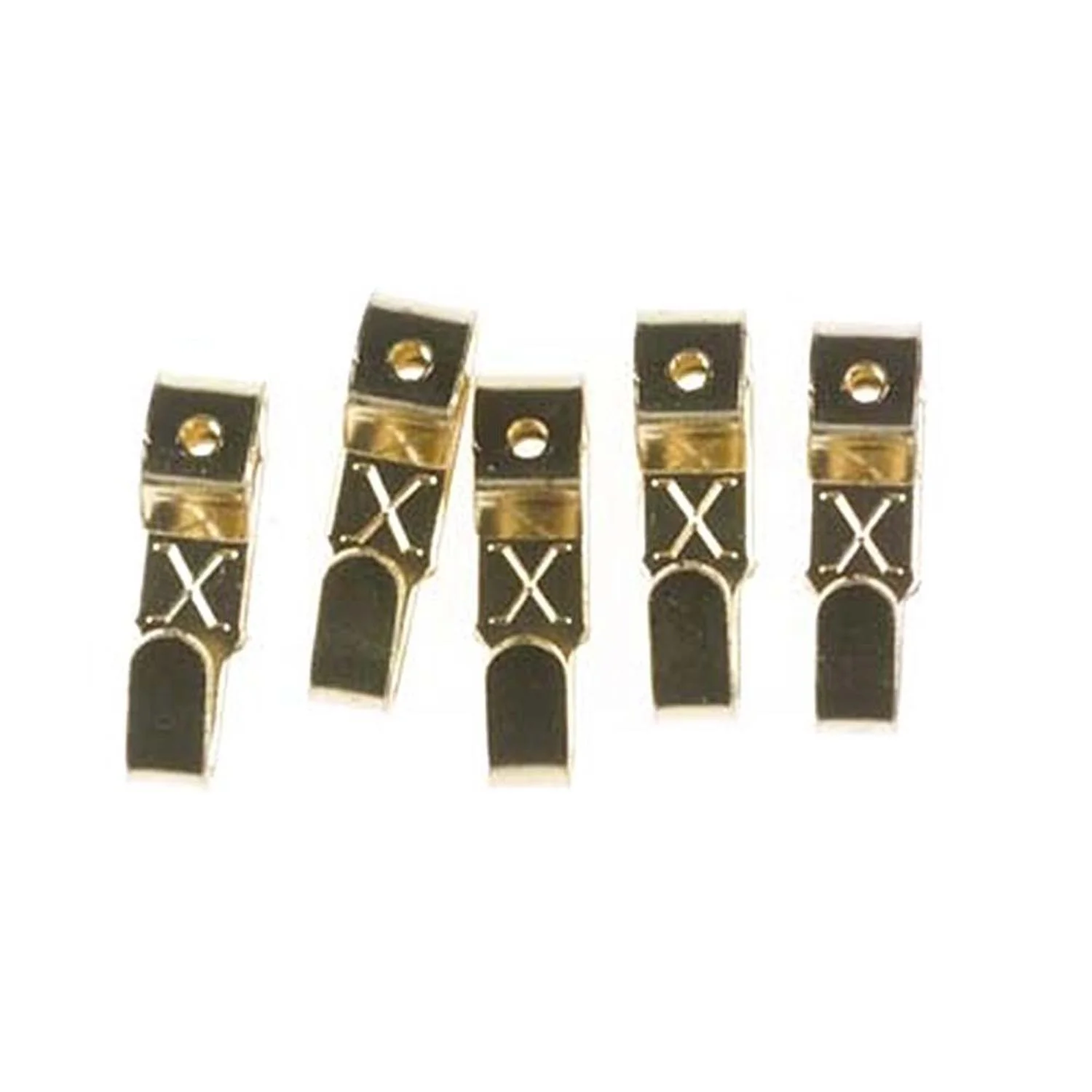 X-Hooks No.1 Small Brass Plated Picture Hooks (50 Pack) - Image 2